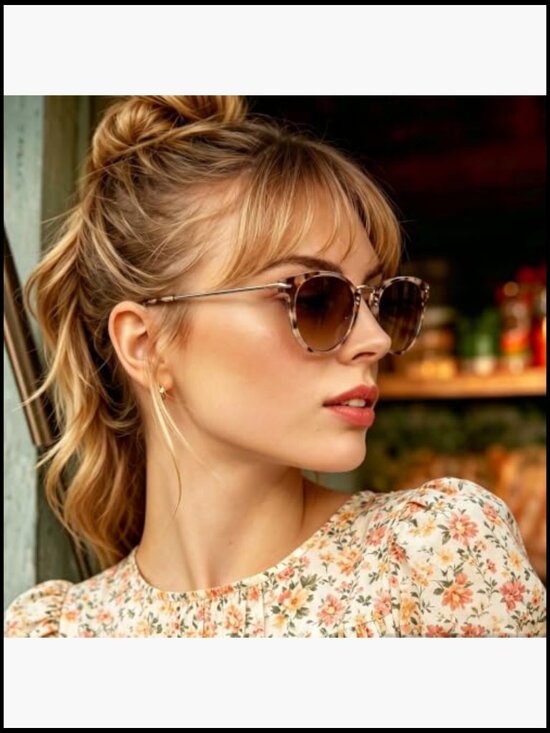 Retro Acetate Cat Eye Sunglasses Polarized UV Protection Women Sunnies main image 6